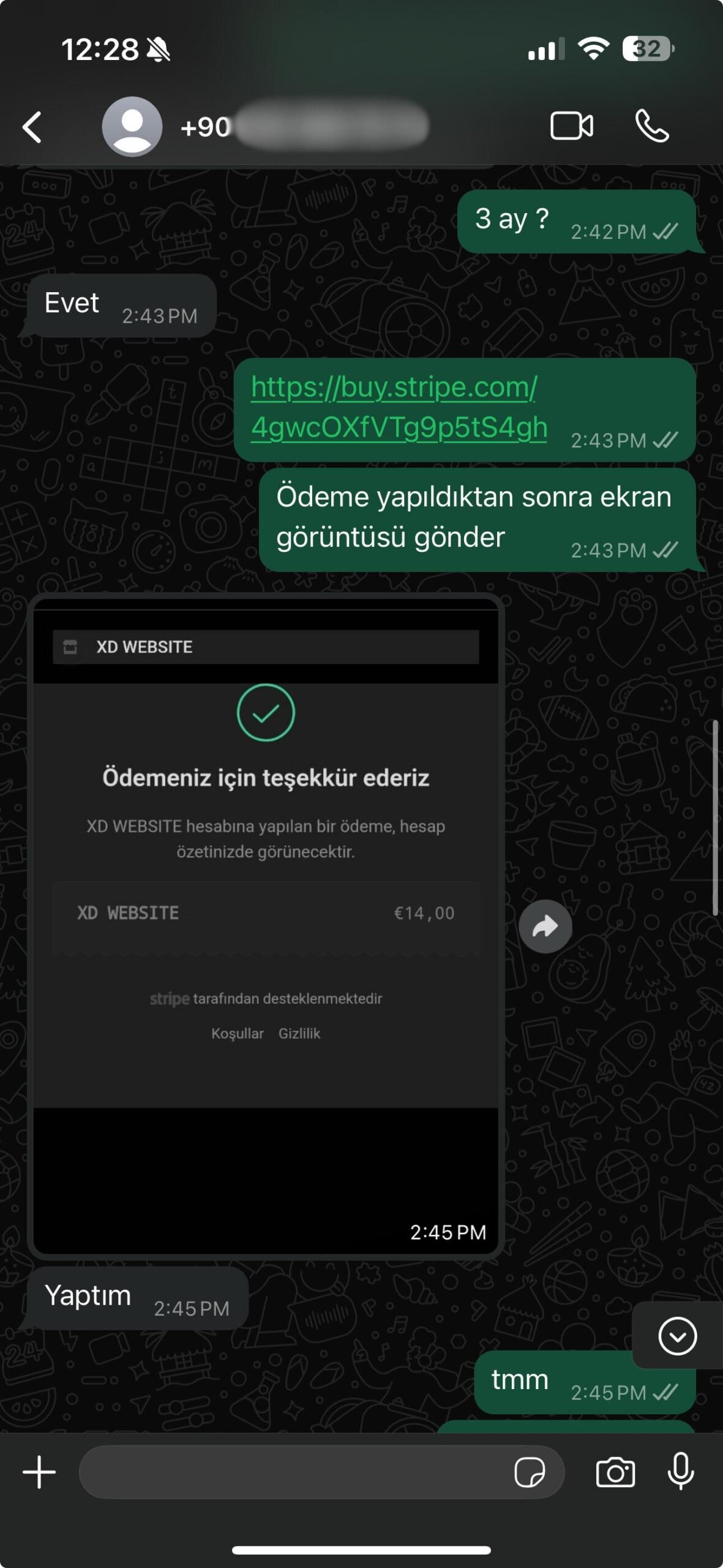 IPTV ödeme onayı