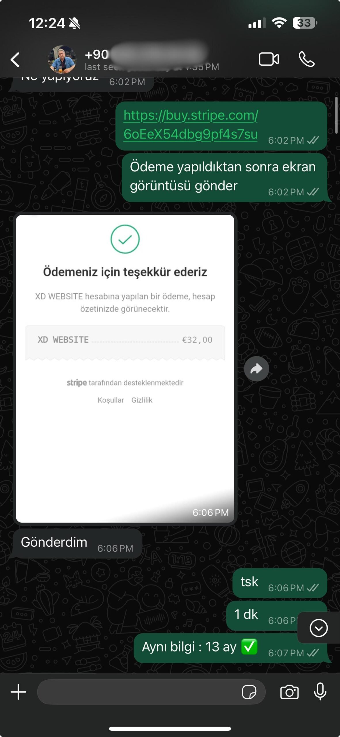 IPTV ödeme onayı